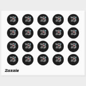 Peace Love Hip Hop Dancing Ronde Sticker (Vel)