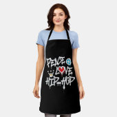 Peace Love Hip Hop Dancing Schort (Gedragen)