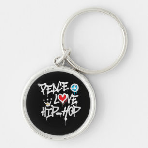 Peace Love Hip Hop Dancing Sleutelhanger