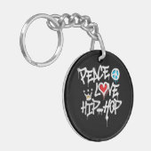 Peace Love Hip Hop Dancing Sleutelhanger (Voorkant Links)