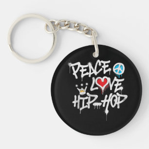 Peace Love Hip Hop Dancing Sleutelhanger