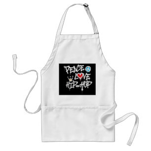 Peace Love Hip Hop Dancing Standaard Schort