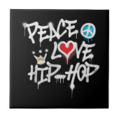 Peace Love Hip Hop Dancing Tegeltje (Voorkant)