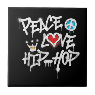Peace Love Hip Hop Dancing Tegeltje