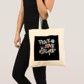 Peace Love Hip Hop Dancing Tote Bag (Voorkant (product))
