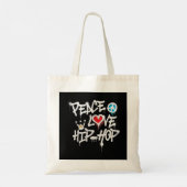 Peace Love Hip Hop Dancing Tote Bag (Achterkant)