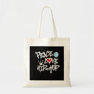 Peace Love Hip Hop Dancing Tote Bag