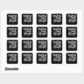 Peace Love Hip Hop Dancing Vierkante Sticker (Vel)