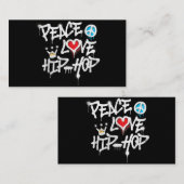 Peace Love Hip Hop Dancing Visitekaartje (Voorkant / Achterkant)