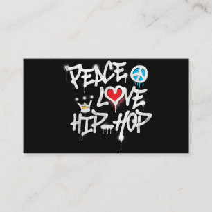 Peace Love Hip Hop Dancing Visitekaartje