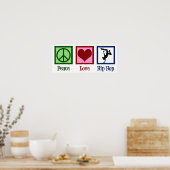 Peace Love Hip Hop Poster (Keuken)