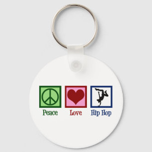 Peace Love Hip Hop Sleutelhanger