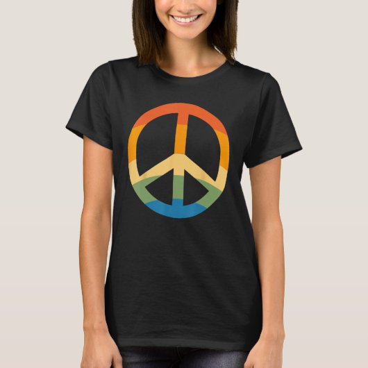 Peace Love Hippie Costume Tie Dye 60s 70s T-shirt (Voorkant)