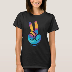 Peace Love Hippie Rastafari Cool Victory Hand Sign T-shirt