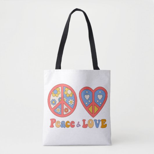 PEACE & LOVE HIPPIE TAS (Voorkant)
