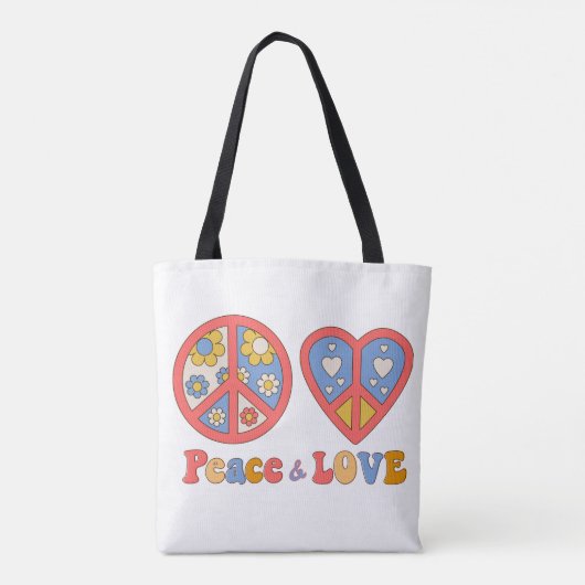 PEACE & LOVE HIPPIE TAS (Achterkant)