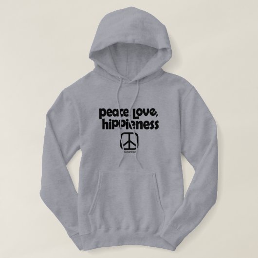 Peace Love Hippieness Hoodie (Design voorkant)
