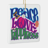 Peace Love Hippieness Keramisch Ornament (Rechts)