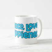 Peace Love Hippieness Mok (Voorkant rechts)