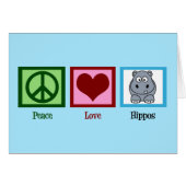 Peace Love Hippos (Voorkant Horizontaal)