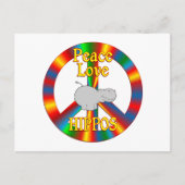 Peace Love Hippos Briefkaart (Voorkant)
