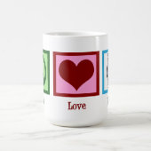 Peace Love Hippos Cute Hippo Koffiemok (Center)