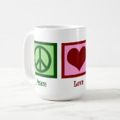 Peace Love Hippos Cute Hippo Koffiemok (Voorkant links)