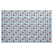 Peace Love Hippos Cute Hippo Pattern Stof (Fat Quarter)