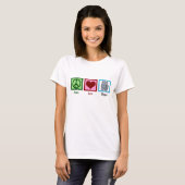 Peace Love Hippos Cute Hippo Women's T-shirt (Voorkant volledig)