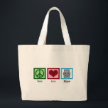 Peace Love Hippos Grote Tote Bag<br><div class="desc">Cute hippo gift.</div>