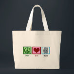 Peace Love Hippos Grote Tote Bag<br><div class="desc">Cute hippo gift.</div>