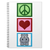 Peace Love Hippos Notitieboek (Voorkant)