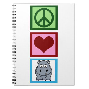 Peace Love Hippos Notitieboek