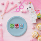 Peace Love Hippos Papieren Bordje (Feest)