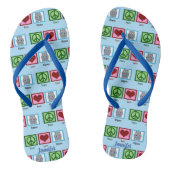 Peace Love Hippos Teenslippers (Voetbed)