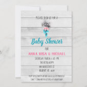 ** Peace & Love Hippy Neutraal Rustiek Baby shower Kaart (Achterkant)