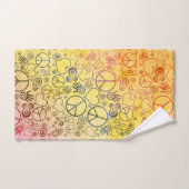 Peace Love Hippy Symbol Design Handdoek (Handdoek)