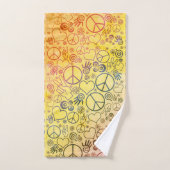 Peace Love Hippy Symbol Design Handdoek (Handdoek)