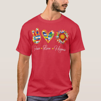 Peace Love Hispanic Heritage month Sunflower Count T-shirt