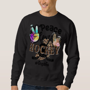 Peace Love Hockey Gigi Life Ma Grandma Leopard Trui