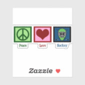 Peace Love Hockey Mask Sticker (Vel)