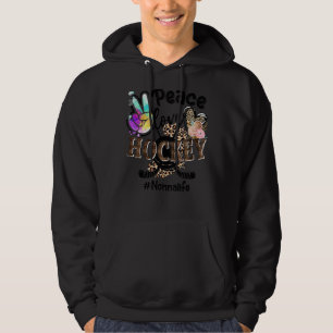 Peace Love Hockey Nonna Life Ma Grandma Leopard Hoodie