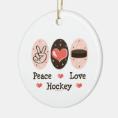 Peace Love Hockey Ornament (Links)