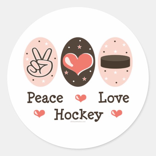 Peace Love Hockey Stickers (Voorkant)