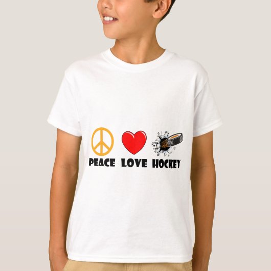 Peace Love Hockey T-shirt (Voorkant)