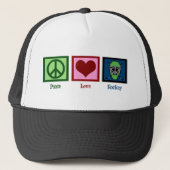 Peace Love Hockey Trucker Pet (Voorkant)