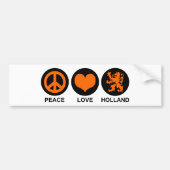 Peace Love Holland Bumpersticker (Voorkant)