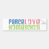 Peace Love Homeschool Bumpersticker (Voorkant)