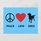 Peace Love-honden Briefkaart (Voorkant)