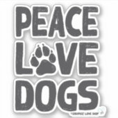 Peace Love-honden © GraphicLoveShop Sticker (Voorkant)